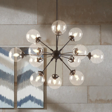 bubble globe chandelier